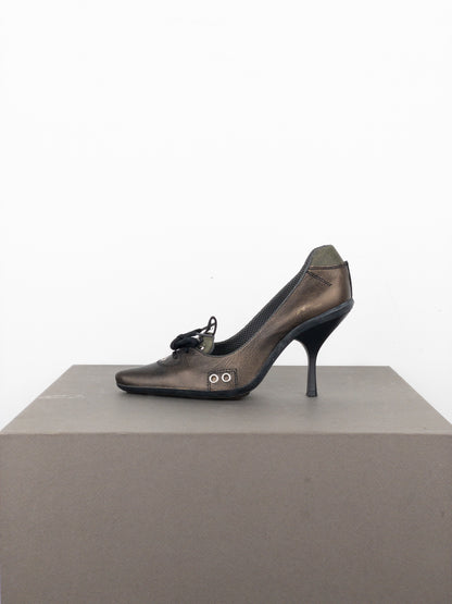 Miu Miu AW99 Lace-Up Sports Pump Kitten Heels