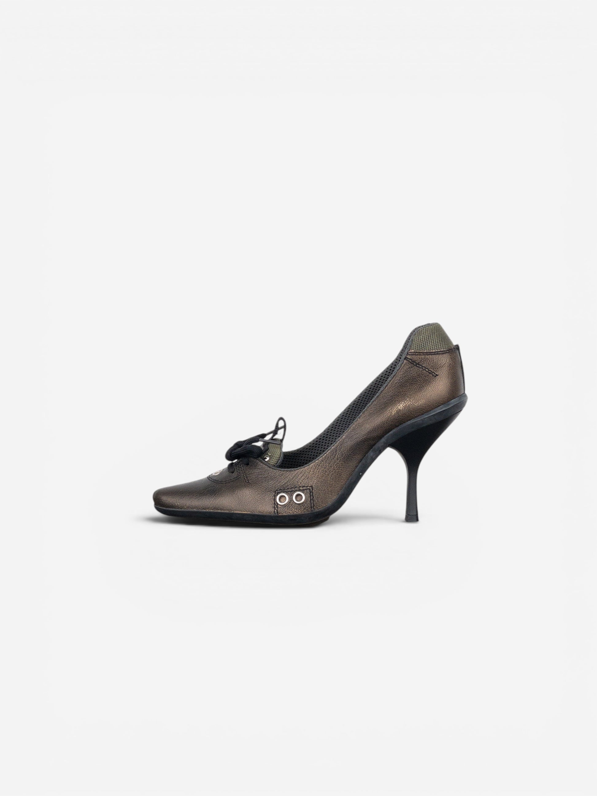 Miu Miu AW99 Lace-Up Sports Pump Kitten Heels – photo 3