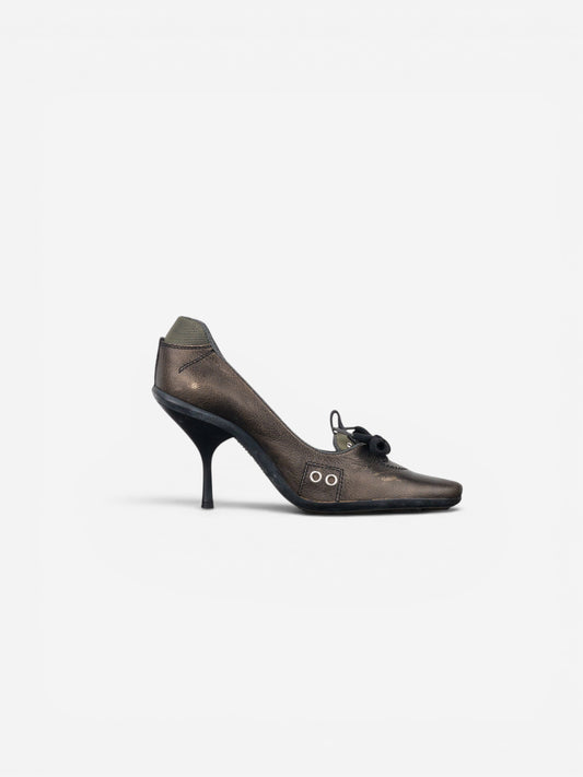 Miu Miu AW99 Lace-Up Sports Pump Kitten Heels – photo 4