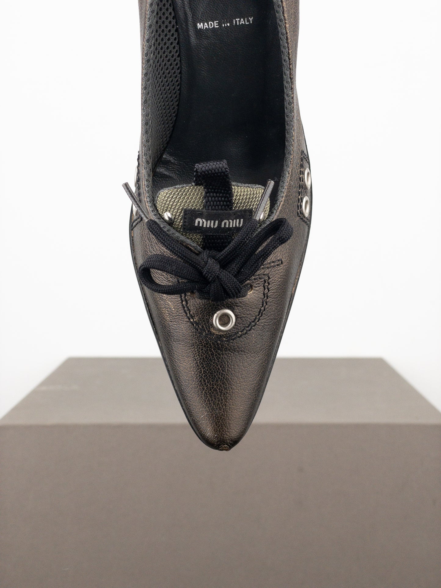 Miu Miu AW99 Lace-Up Sports Pump Kitten Heels