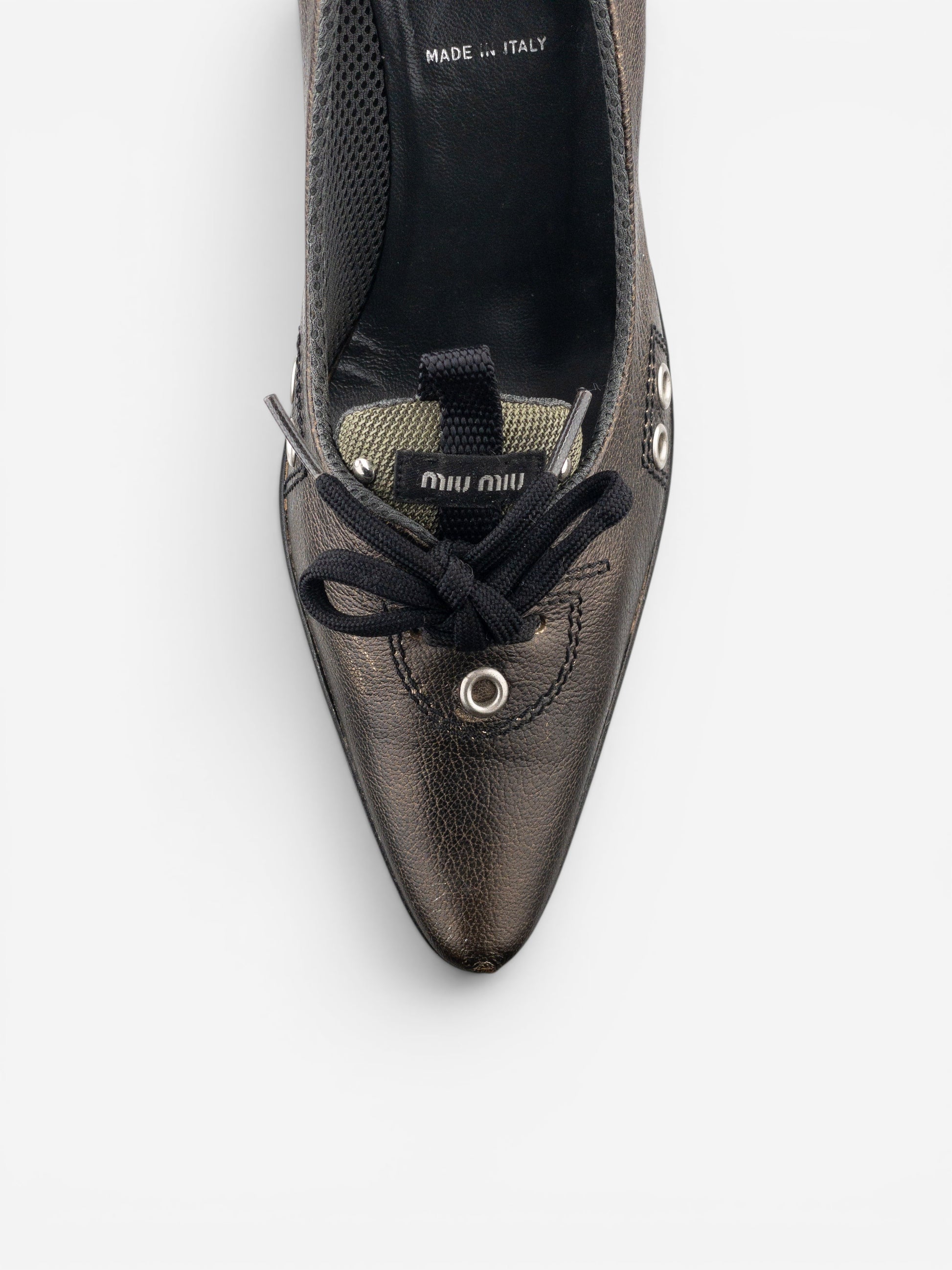 Miu Miu AW99 Lace-Up Sports Pump Kitten Heels – photo 7