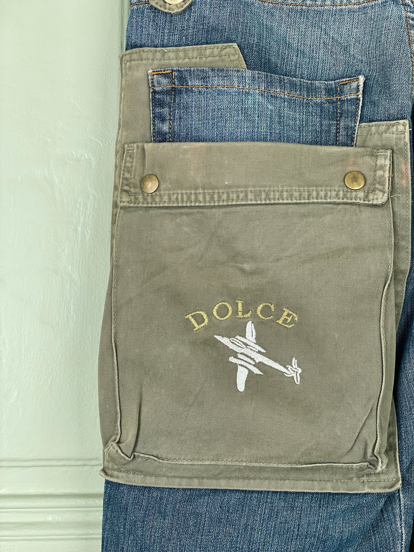 Dolce & Gabbana AW05 Hybrid Denim Cargo Pants