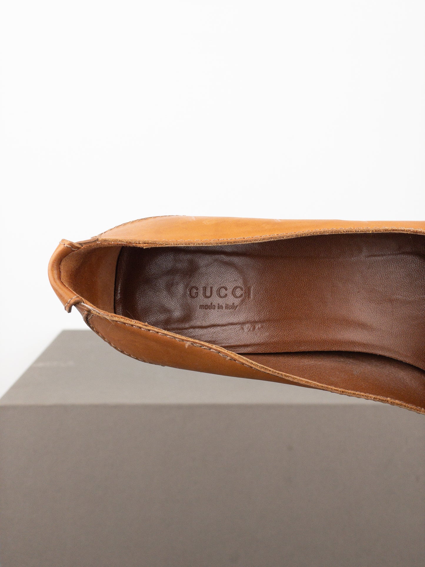 Gucci by Tom Ford AW03 Square-Toe Horsebit Pump Heels