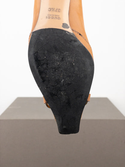 Gucci by Tom Ford AW03 Square-Toe Horsebit Pump Heels