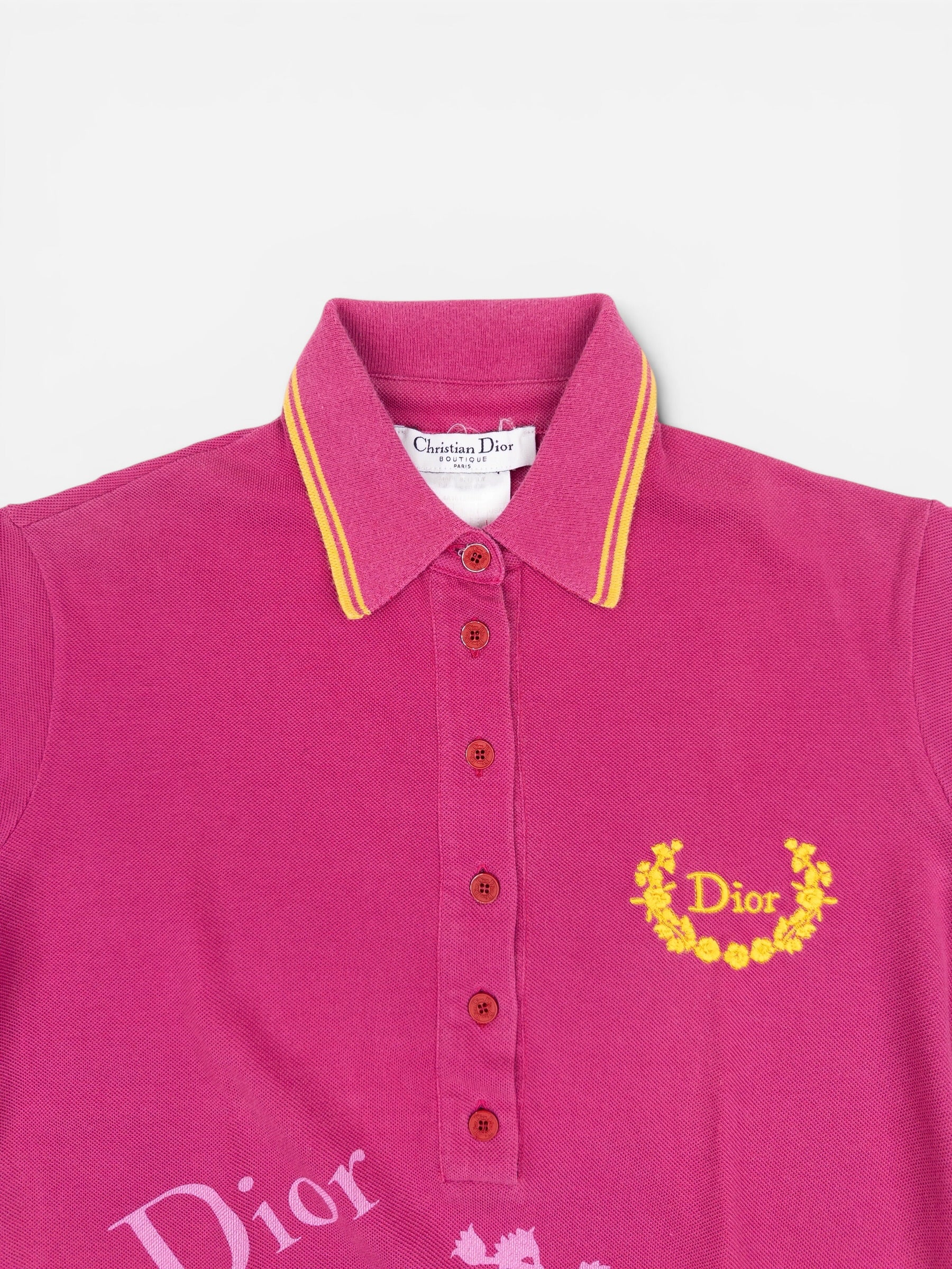 Dior by Galliano AW04 Floral Logo Golf Shortsleeve Polo Shirt – photo 3