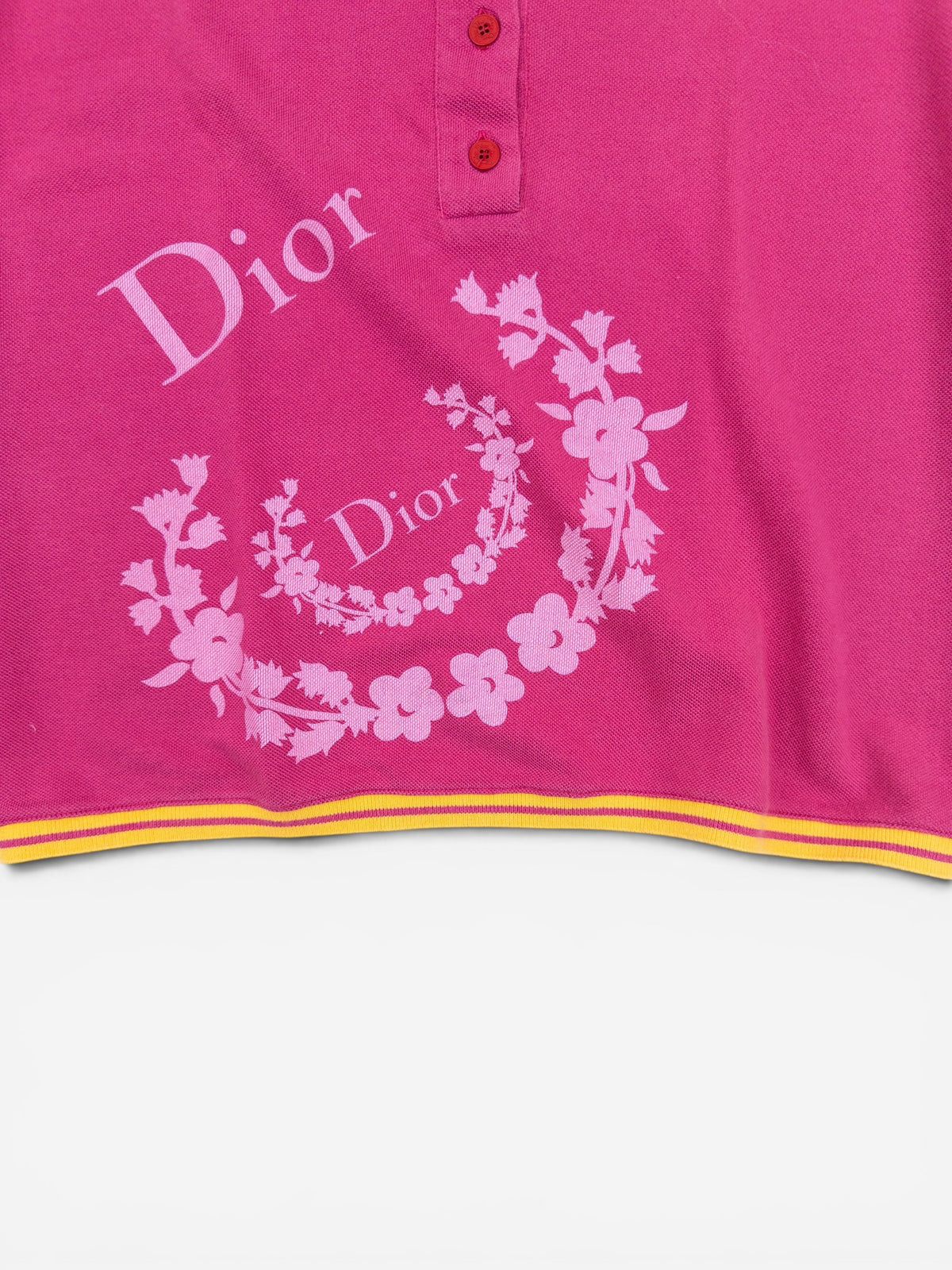 Dior by Galliano AW04 Floral Logo Golf Shortsleeve Polo Shirt – photo 4