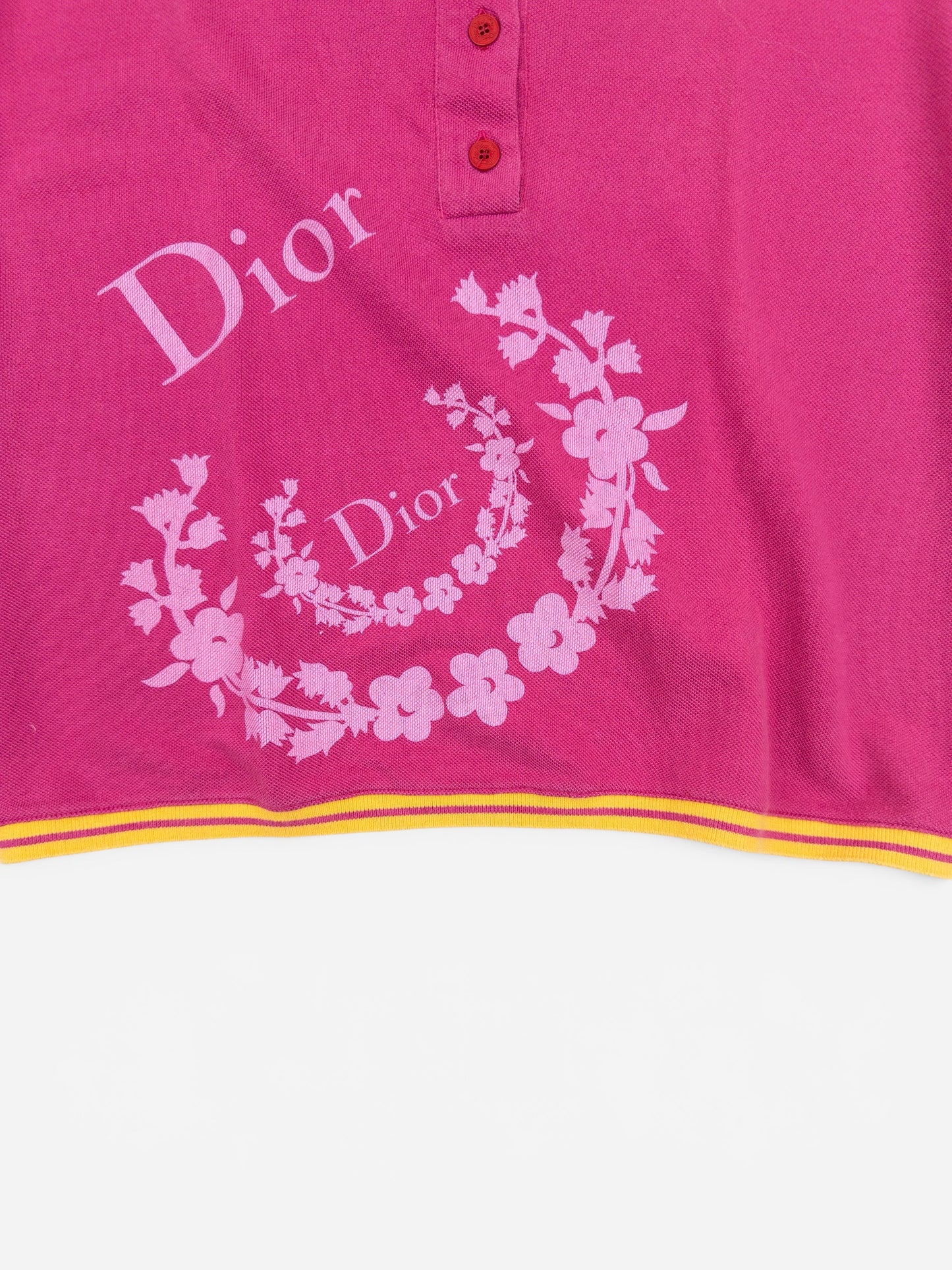 Dior by Galliano AW04 Floral Logo Golf Shortsleeve Polo Shirt