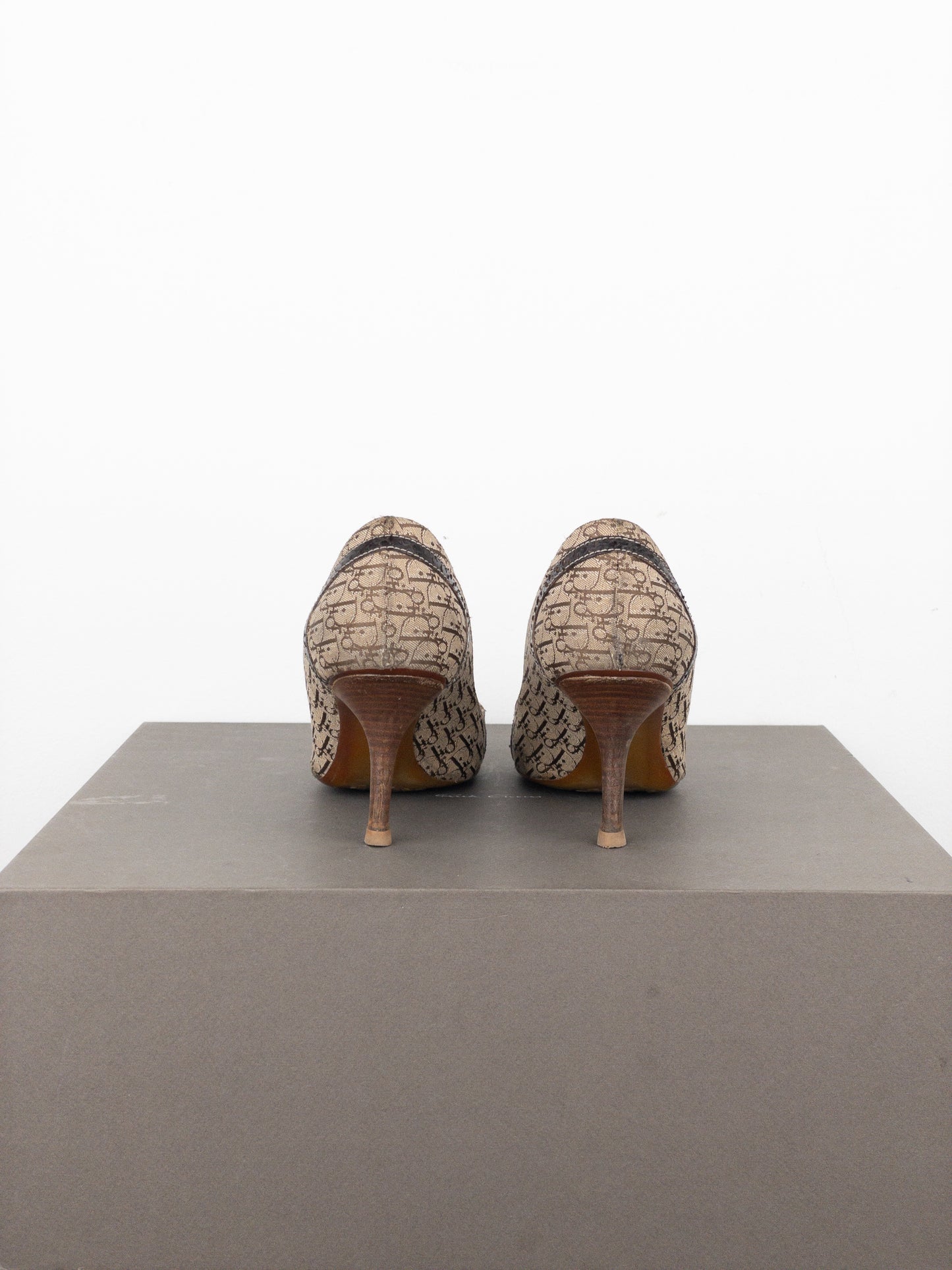 Dior by Galliano 2000s Diorissimo Monogram Buckle Pump Heels