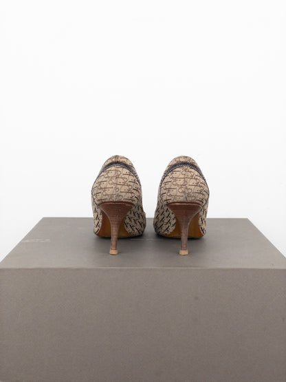 Dior by Galliano 2000s Diorissimo Monogram Buckle Pump Heels