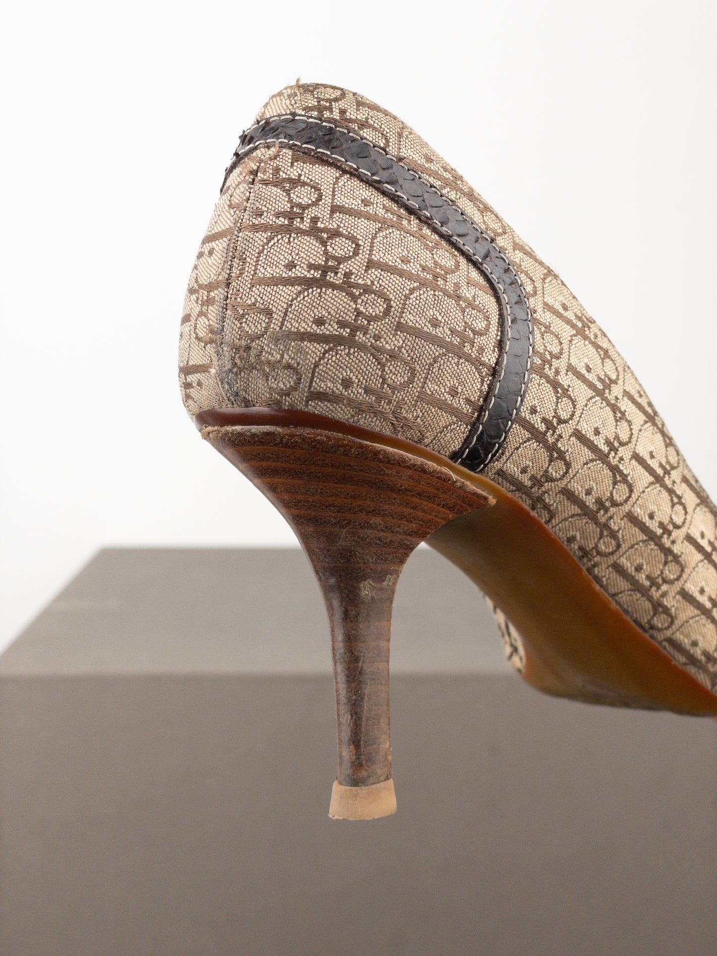 Dior by Galliano 2000s Diorissimo Monogram Buckle Pump Heels