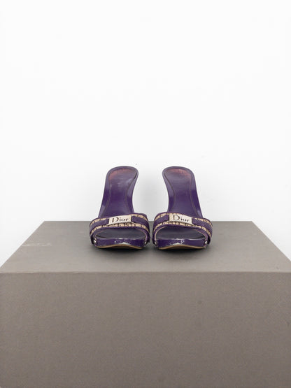 Dior by Galliano SS05 Diorissimo Monogram Mule Heels