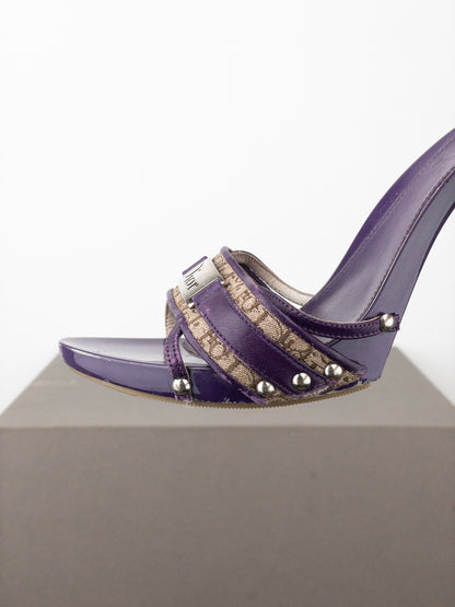 Dior by Galliano SS05 Diorissimo Monogram Mule Heels