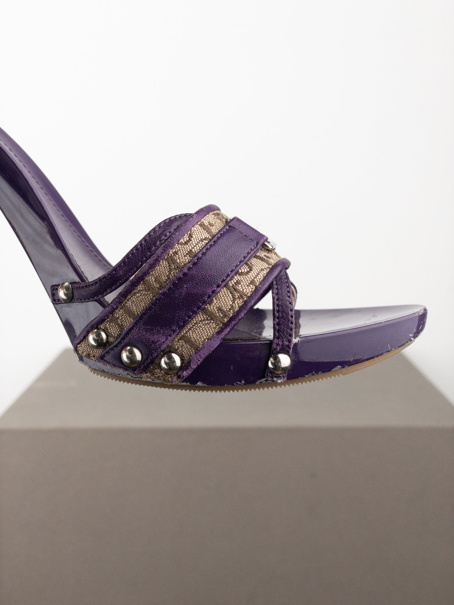 Dior by Galliano SS05 Diorissimo Monogram Mule Heels
