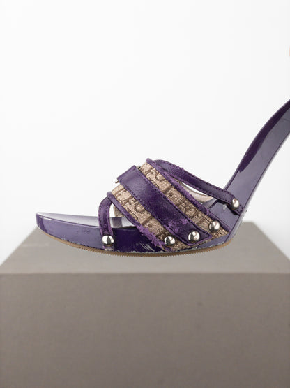 Dior by Galliano SS05 Diorissimo Monogram Mule Heels