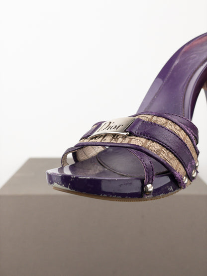 Dior by Galliano SS05 Diorissimo Monogram Mule Heels