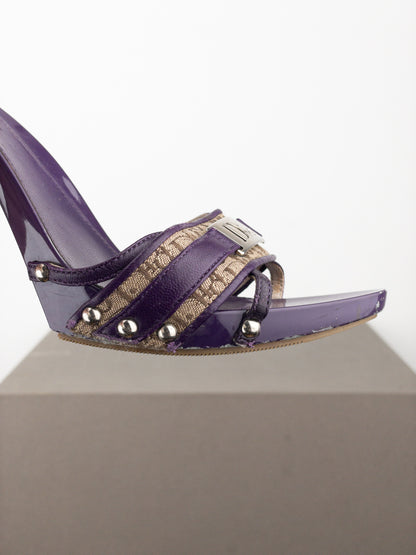Dior by Galliano SS05 Diorissimo Monogram Mule Heels