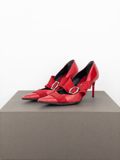 Dior by Galliano 2000s Pointed Toe Bondage Pump Heels