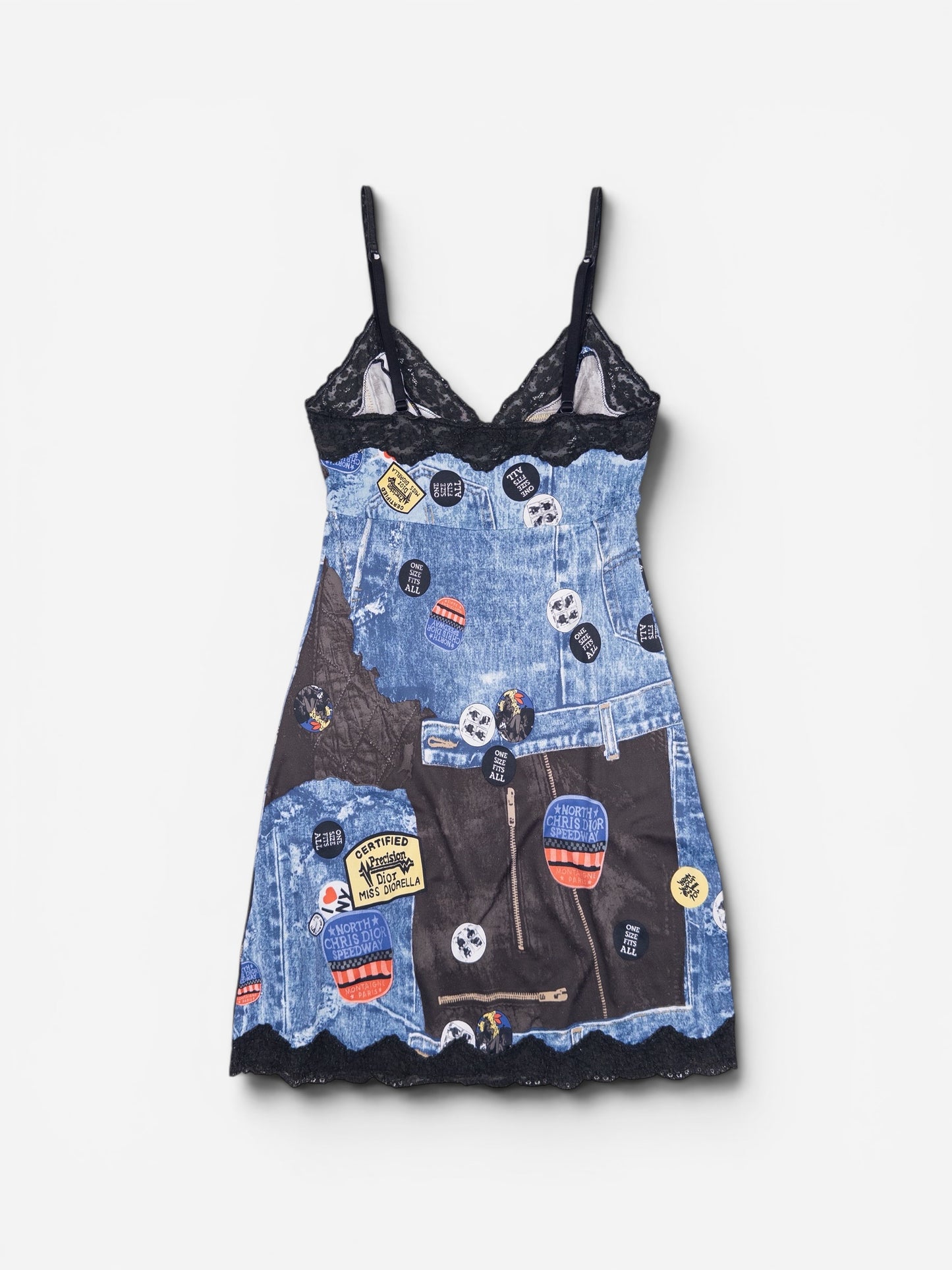 Dior by Galliano AW01 'Miss Diorella' Print Lace Slip Mini Dress – photo 2