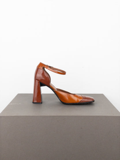 Prada AW99 Square Toe Brogue Pump Heels