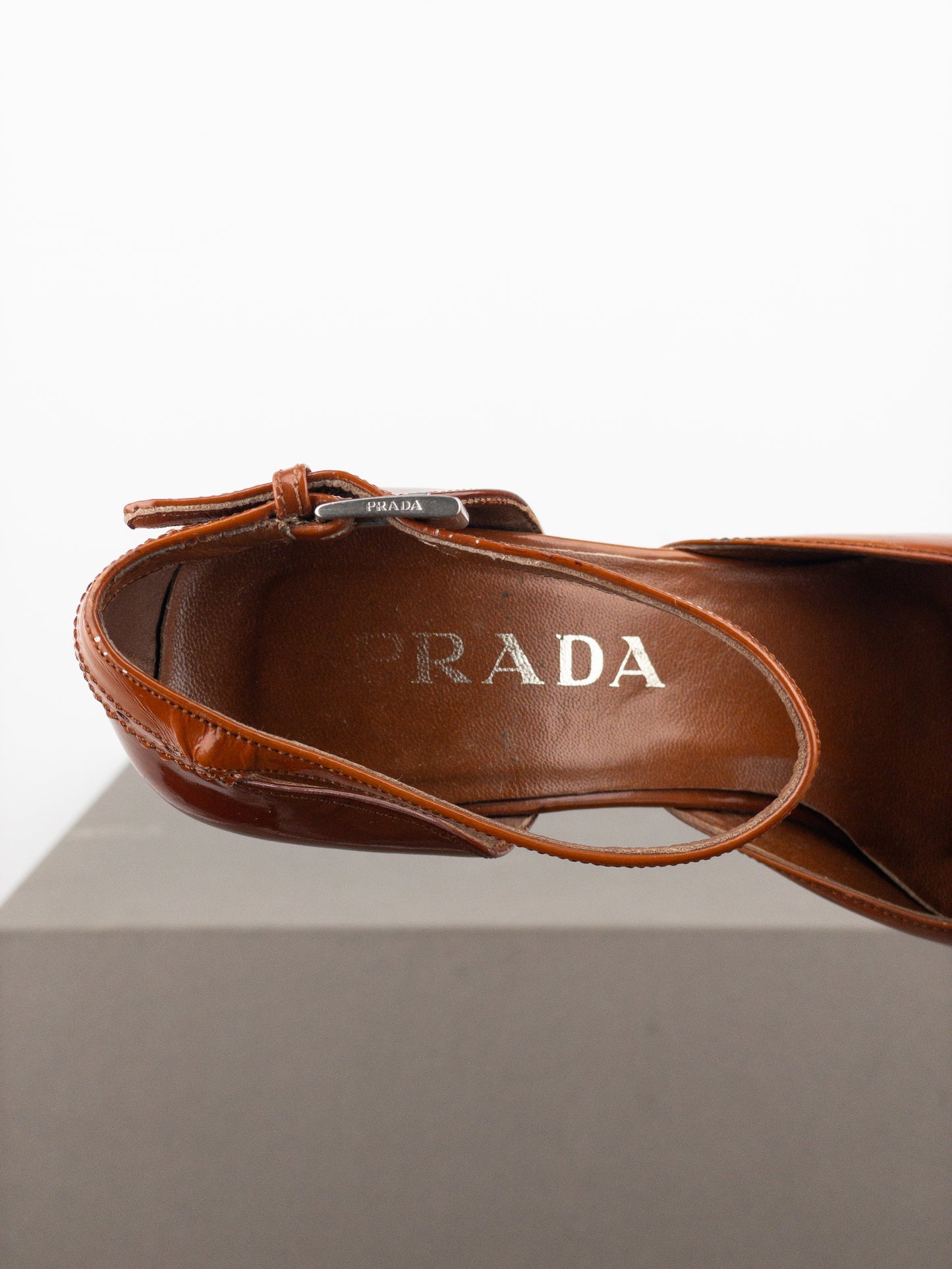 Prada AW99 Square Toe Brogue Pump Heels