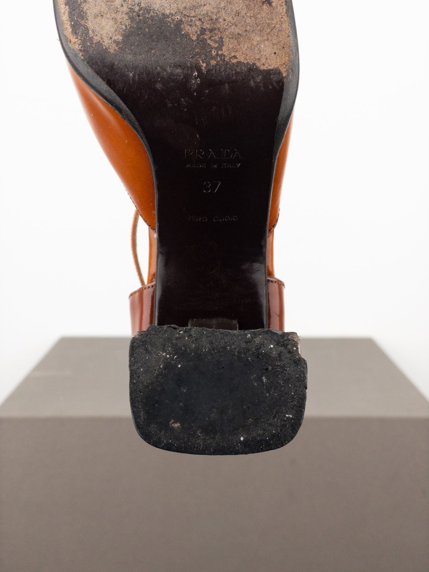 Prada AW99 Square Toe Brogue Pump Heels