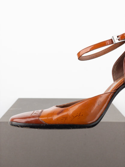 Prada AW99 Square Toe Brogue Pump Heels