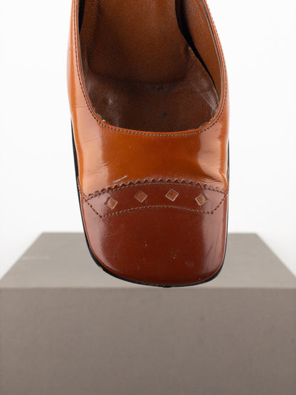 Prada AW99 Square Toe Brogue Pump Heels