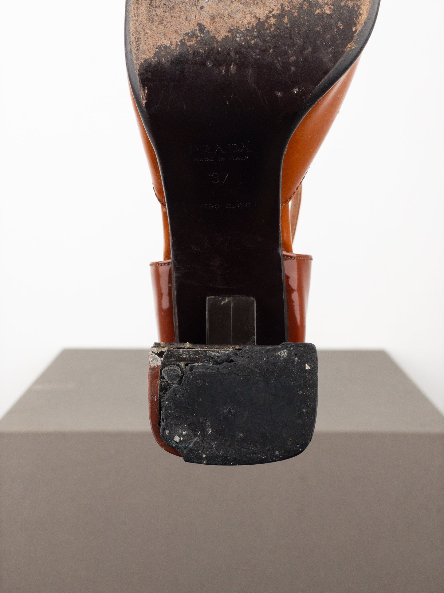 Prada AW99 Square Toe Brogue Pump Heels