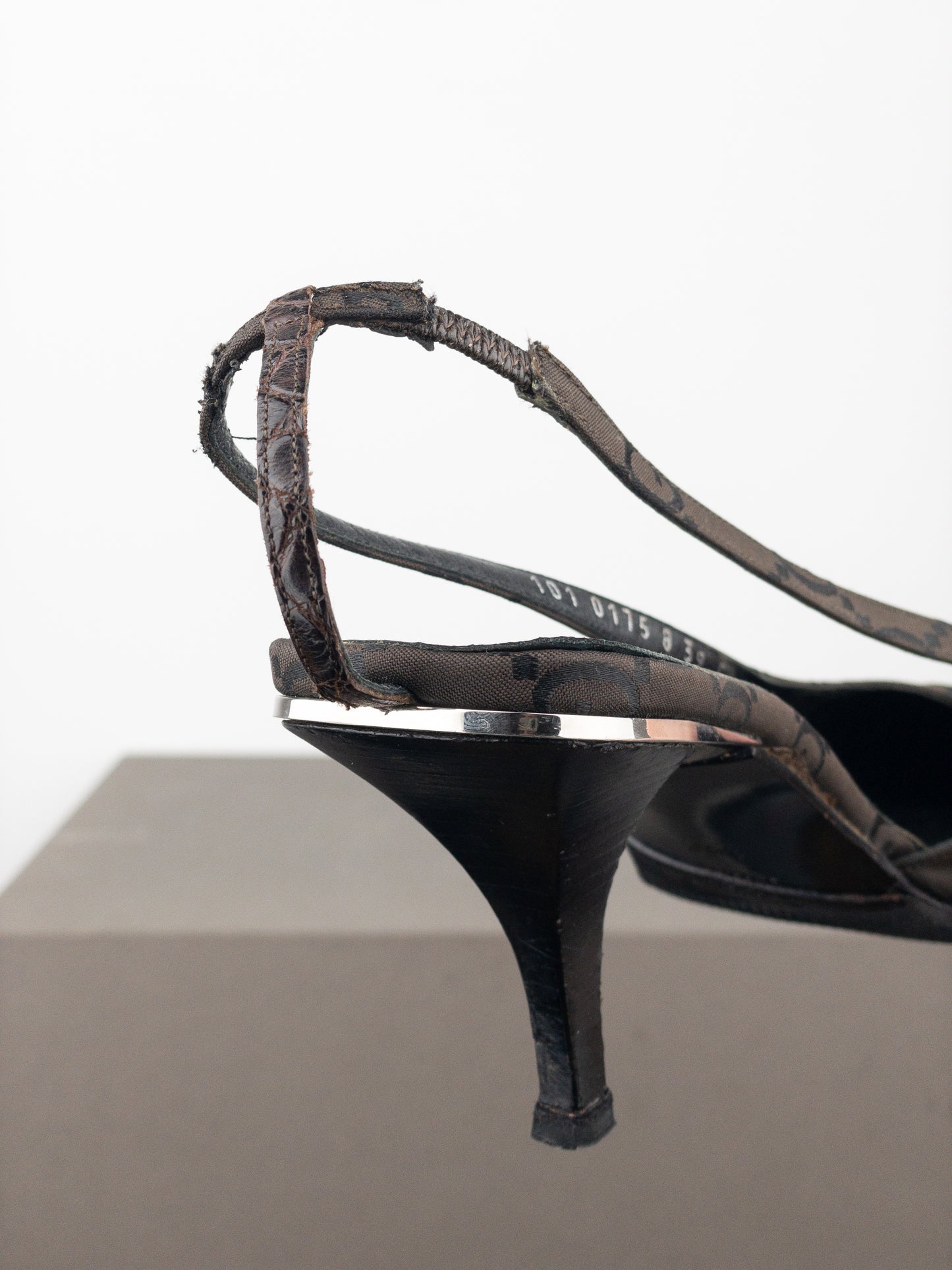 Gucci by Tom Ford SS98 Square Toe Crystal Slingback Pump Heels