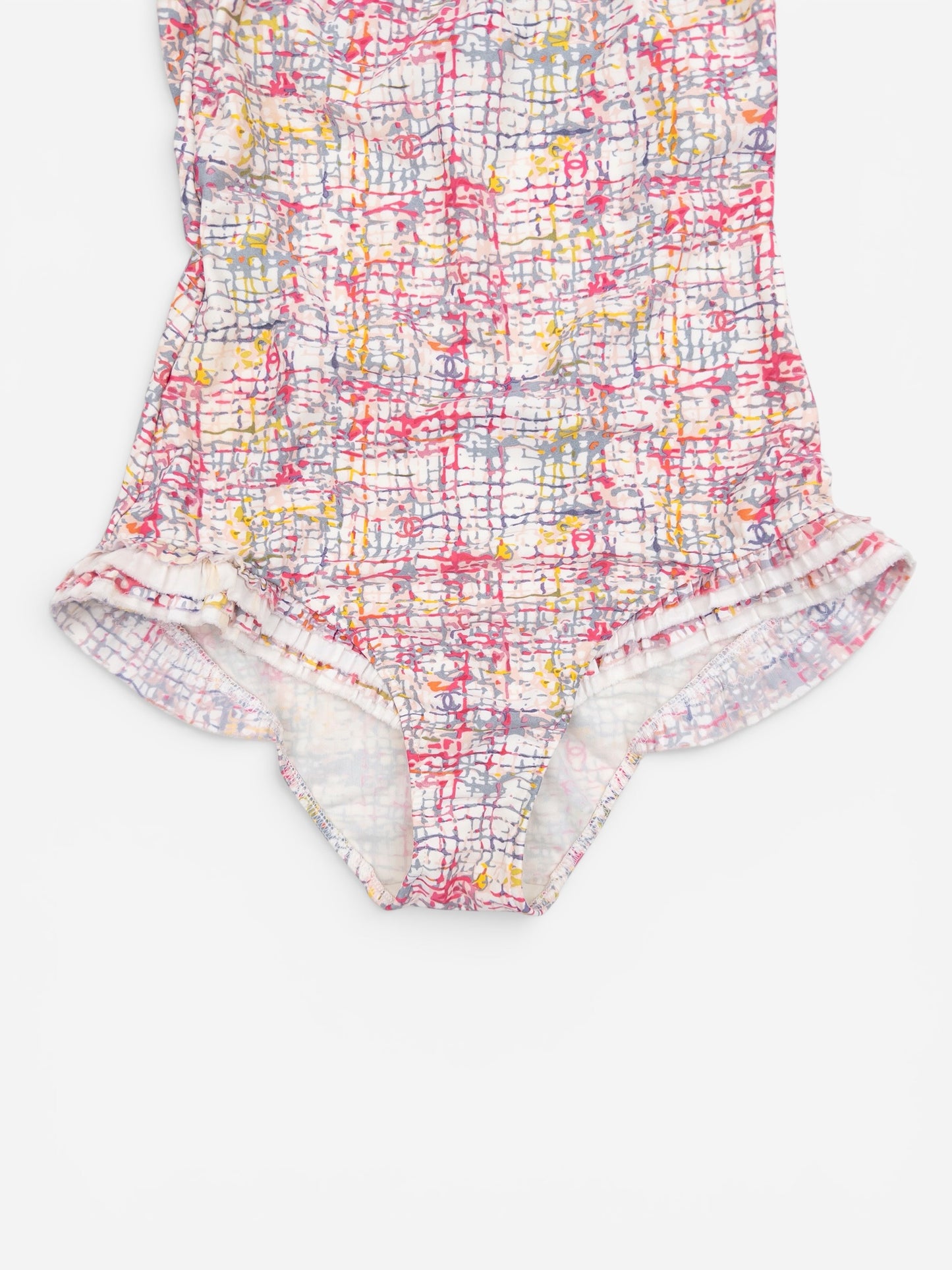 Chanel by Karl Lagerfeld 05C One Piece Open Back Ruffle Bathing Suit