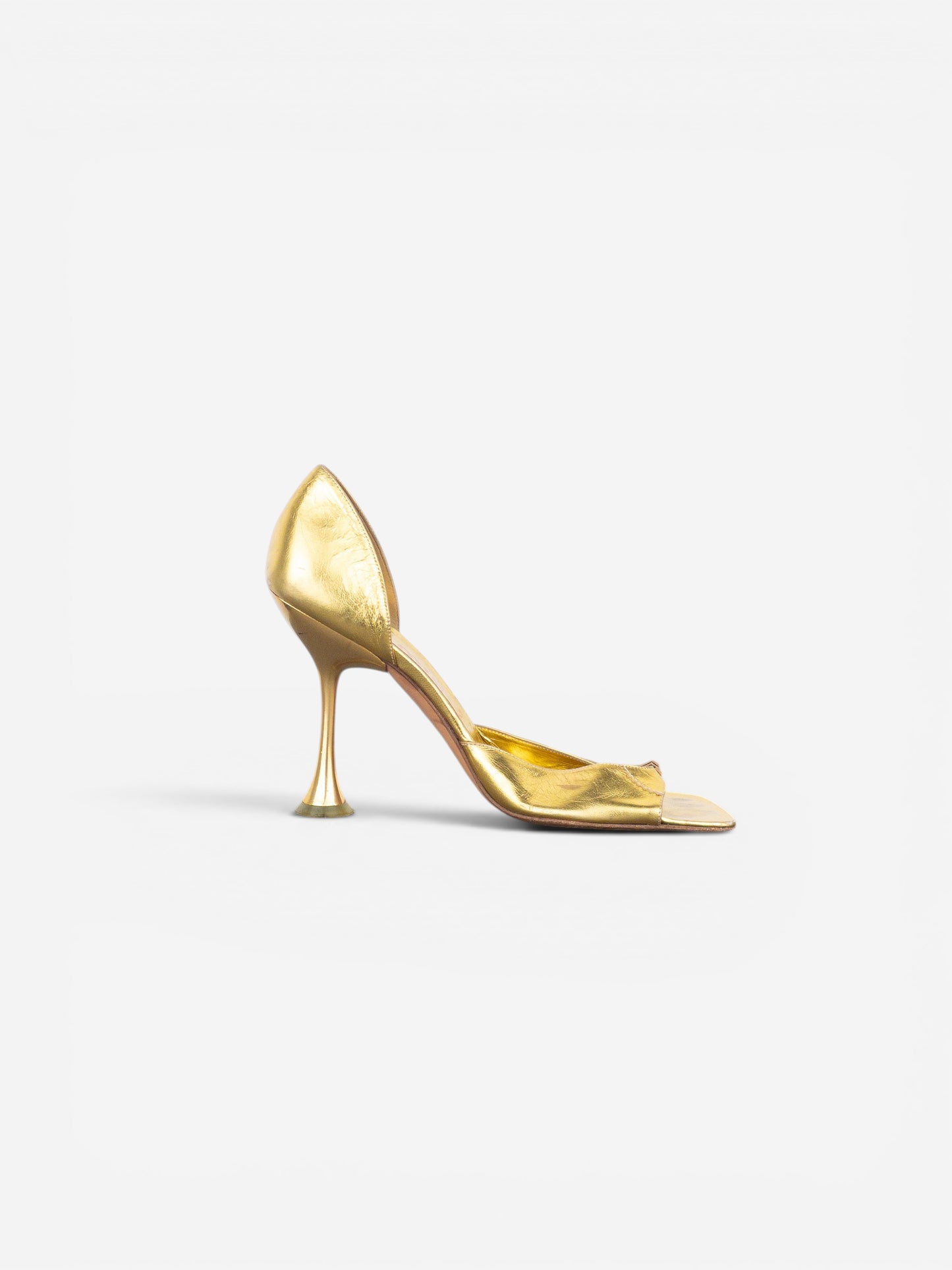 Miu Miu AW99 Square Toe Sculptural Metal High Heels – photo 4