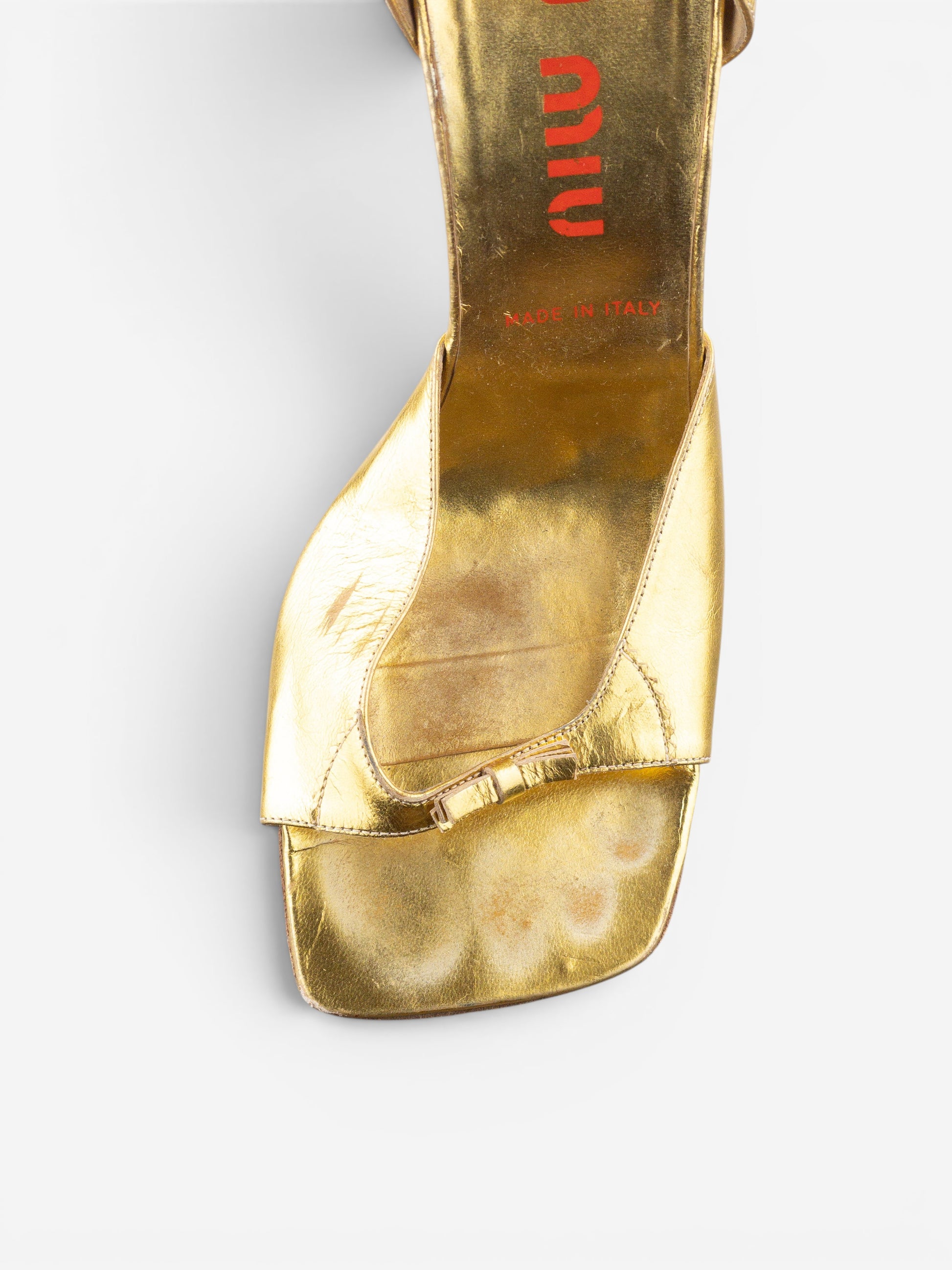 Miu Miu AW99 Square Toe Sculptural Metal High Heels – photo 7