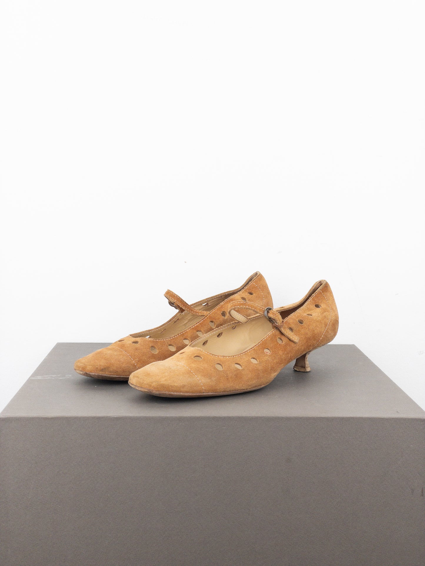 Miu Miu 2000s Suede Mary Jane Pump Kitten Heels