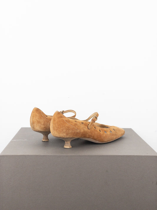 Miu Miu 2000s Suede Mary Jane Pump Kitten Heels