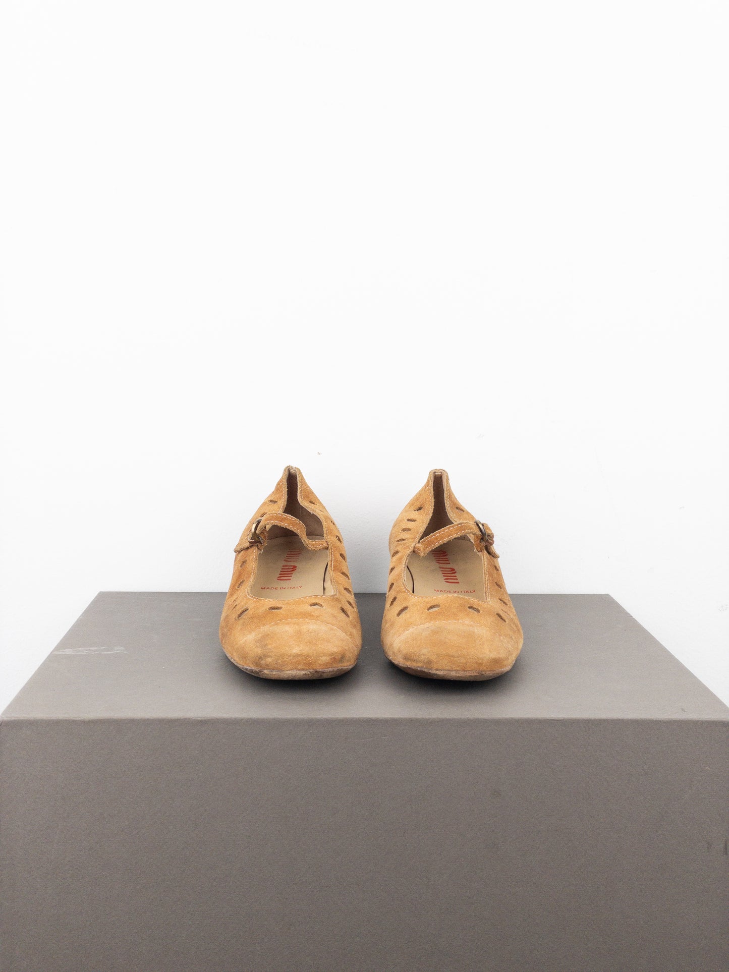 Miu Miu 2000s Suede Mary Jane Pump Kitten Heels