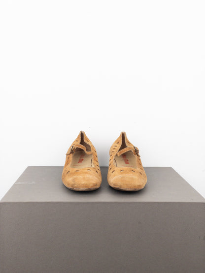 Miu Miu 2000s Suede Mary Jane Pump Kitten Heels