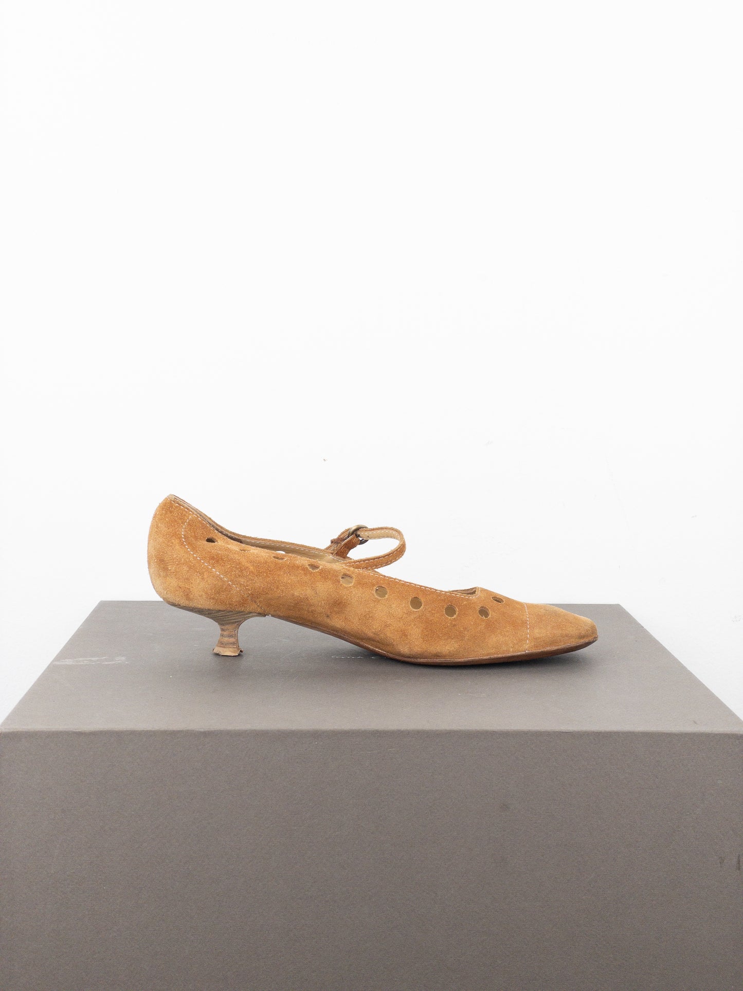 Miu Miu 2000s Suede Mary Jane Pump Kitten Heels