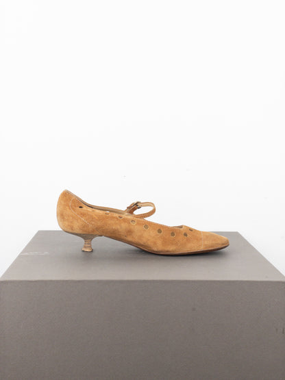 Miu Miu 2000s Suede Mary Jane Pump Kitten Heels