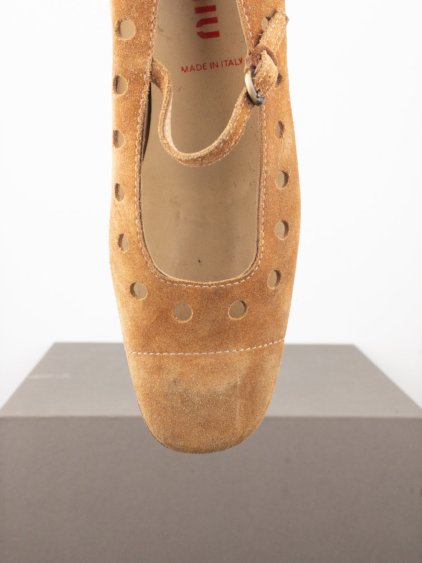 Miu Miu 2000s Suede Mary Jane Pump Kitten Heels