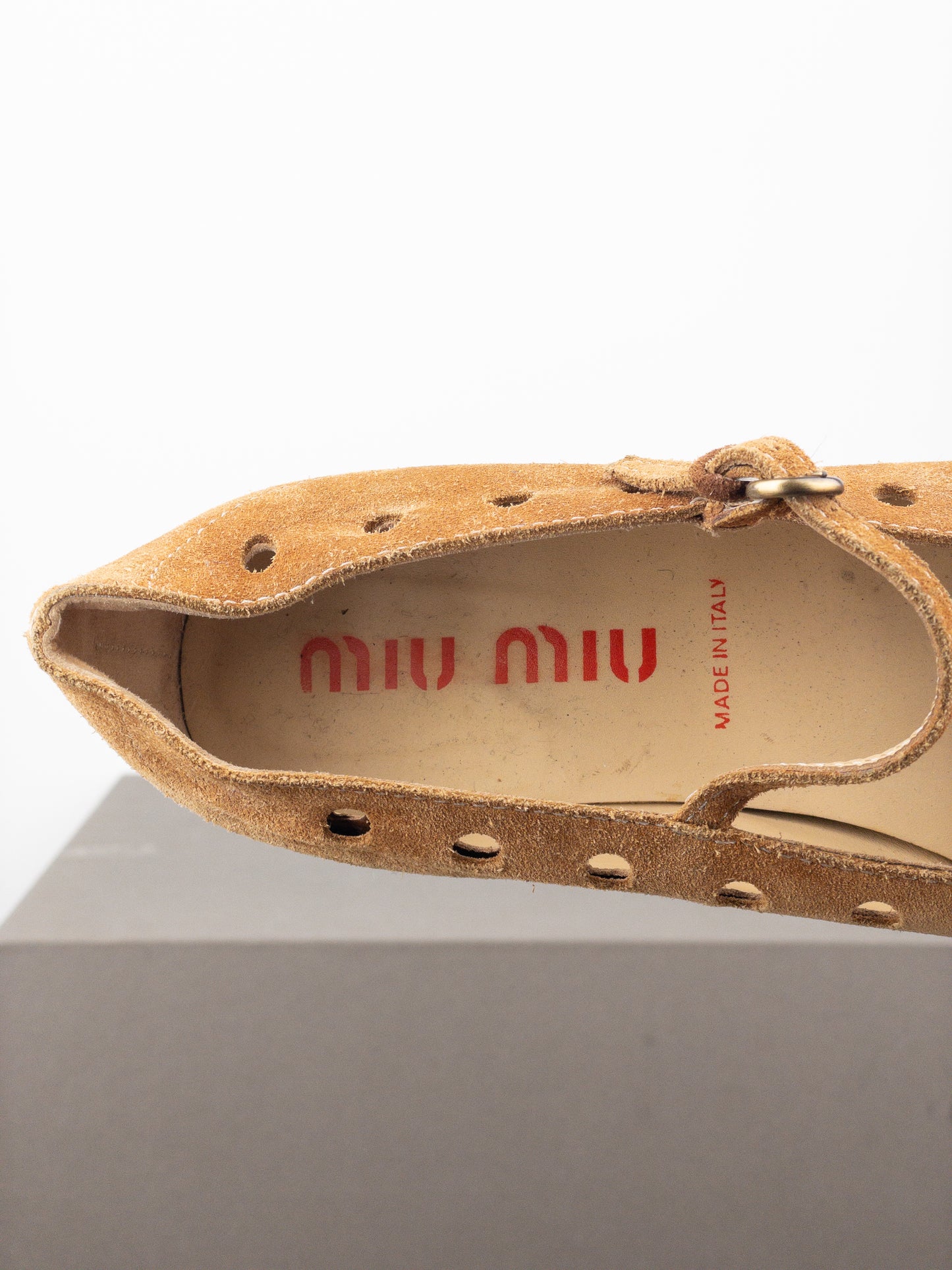Miu Miu 2000s Suede Mary Jane Pump Kitten Heels