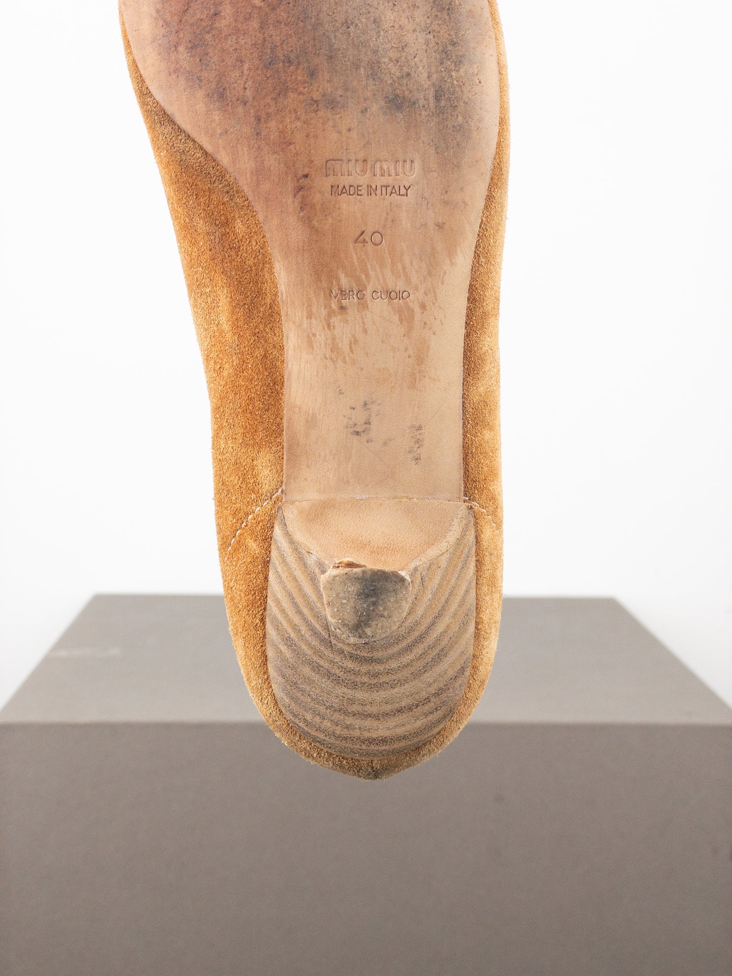 Miu Miu 2000s Suede Mary Jane Pump Kitten Heels