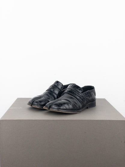 Maison Margiela Crocodile Tabi Penny Loafers