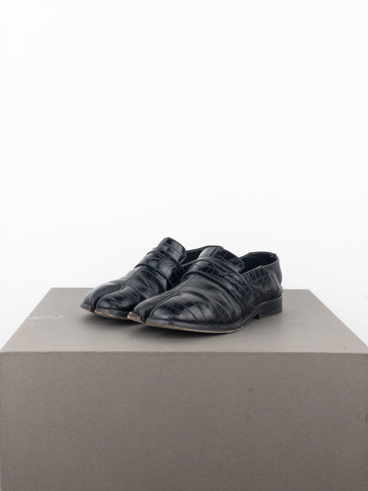 Maison Margiela Crocodile Tabi Penny Loafers