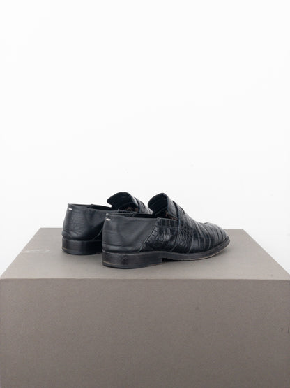 Maison Margiela Crocodile Tabi Penny Loafers