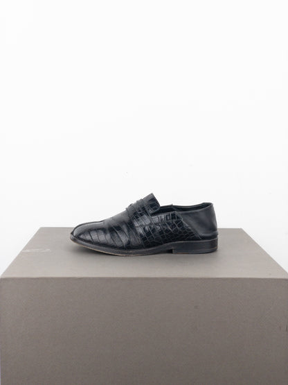 Maison Margiela Crocodile Tabi Penny Loafers