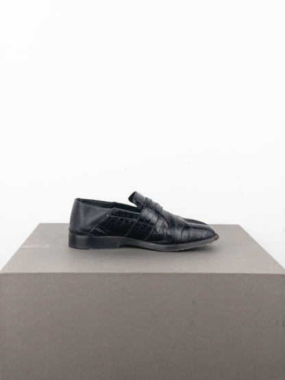 Maison Margiela Crocodile Tabi Penny Loafers