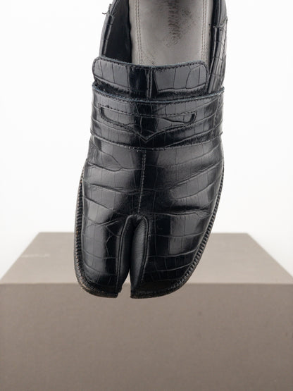 Maison Margiela Crocodile Tabi Penny Loafers