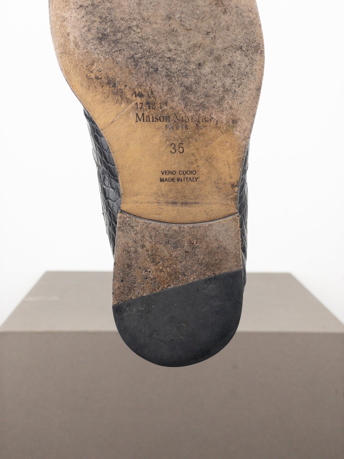 Maison Margiela Crocodile Tabi Penny Loafers