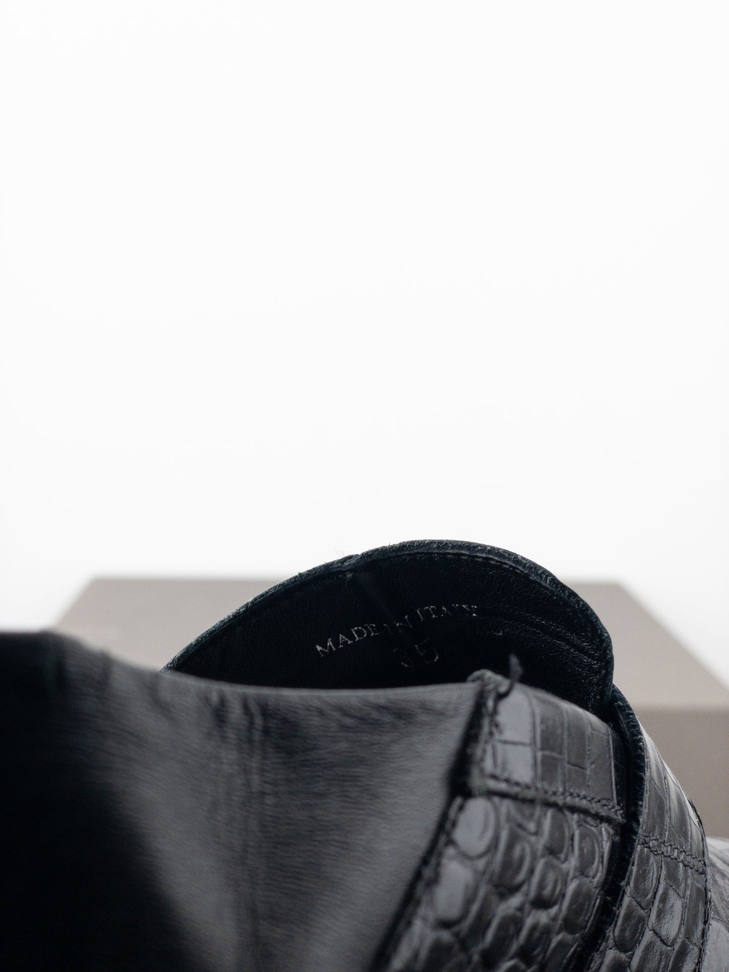 Maison Margiela Crocodile Tabi Penny Loafers