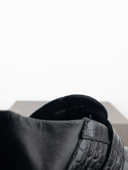 Maison Margiela Crocodile Tabi Penny Loafers